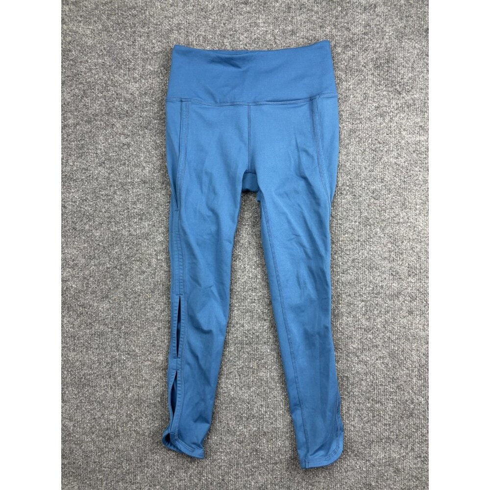 FP Movement Pants Womens XS Blue High Rise Side Slit Leggings Activewear